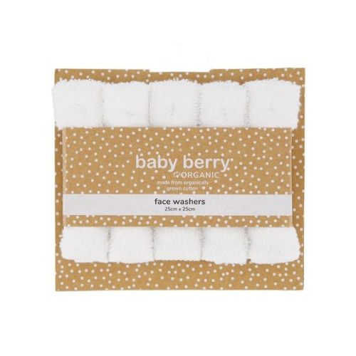 White Baby 5 Pack Face Washer Set | Best&Less™ Online