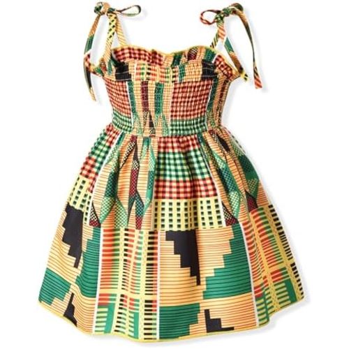Aalizzwell Infant Baby Girls Spaghetti Strap Smocking Dress