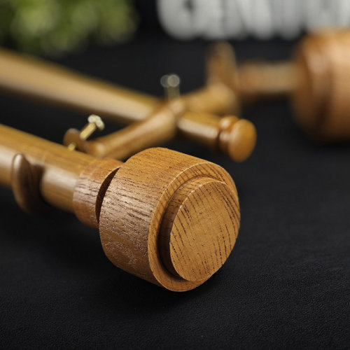 Millwood Pines Adjustable Length 1-1/8 Inch Double Curtain Rod Set & Reviews | Wayfair