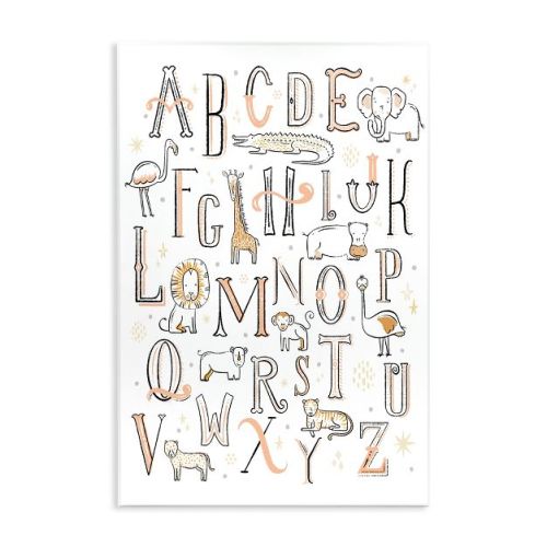 Stupell Industries Nursery Animal Alphabet Chart Wall Plaque Art, 13" x 19"