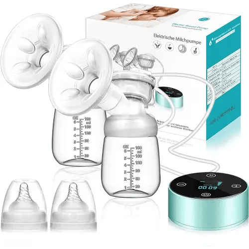 Electric Breast Pump, Breast Pump Electric Breastfeeding Pump 3 Modes 10 Levels Dual Rechargeable Nursing Double Breast Milk Pump Massage with Touchscreen LED