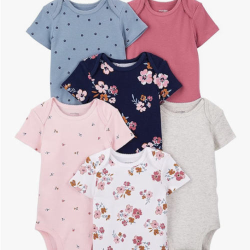 Simple Joys by Carter's Baby-Girls 6-Pack Short-Sleeve Bodysuit