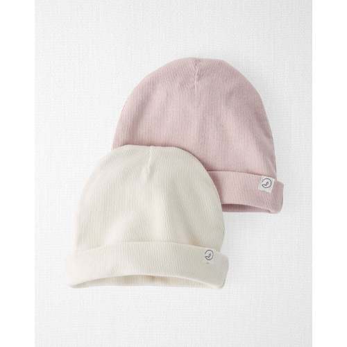 Baby 2-Pack Organic Cotton Rib Caps - Little Planet | Carter's