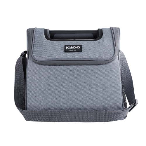 Igloo 18 Can Capacity Laguna Gripper Soft Sided Cooler, Gray Twill with Ibiza Blue