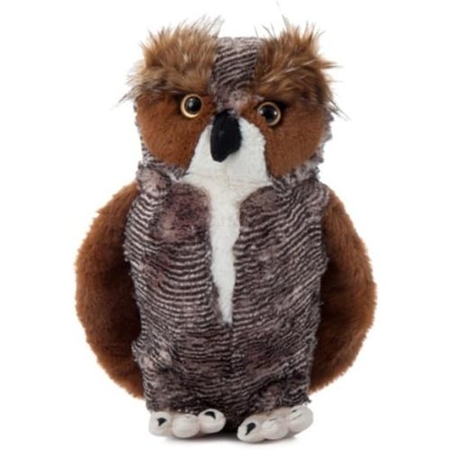 The Petting Zoo Great Horned Owl Stuffed Animal Plushie, Gifts for Kids, Wild Onez Wildlife Animals, Horned Owl Plush Toy 9 Inches