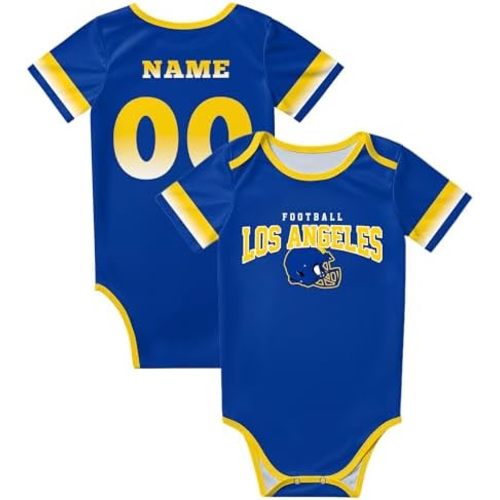Newborn Short Sleeve Unisex Bodysuit - Personalized Custom Name Number for Baby Boy Girl