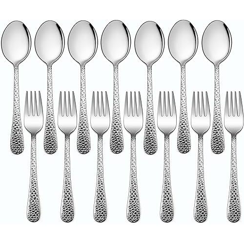 LIANYU 14-Piece Toddler Silverware Set