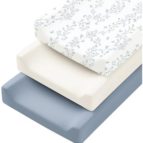 Konssy 3 Pack Stretchy Changing Pad Covers, 32"x16" Changing Table Sheets