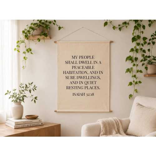 Custom Bible Verse Banner, Personalized Scripture Wall Hanging, Christian Home Decor, Canvas Wall Scroll, House Blessing Gift