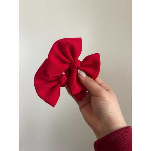 4” Red Piggies, Little Girl Pig Tail Bows, Pigtail Bows, Pigtail Bow Set, Pig Tail Bows
