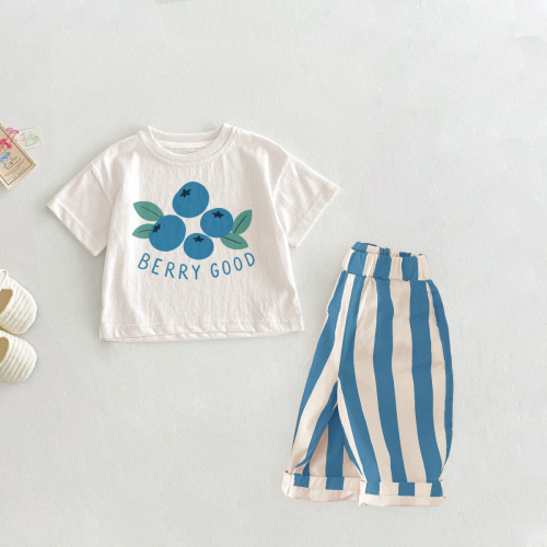 BERRY GOOD Baby Toddler Blueberry Pattern 2 Piece Set