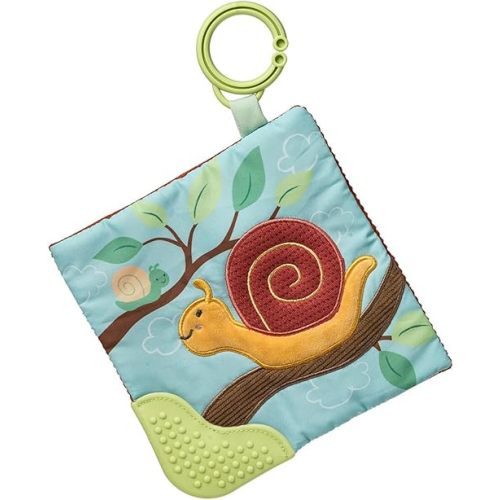 Mary Meyer Crinkle Teether Toy with Baby Paper and Squeaker, 6 x 6-Inches, Skippy Snail