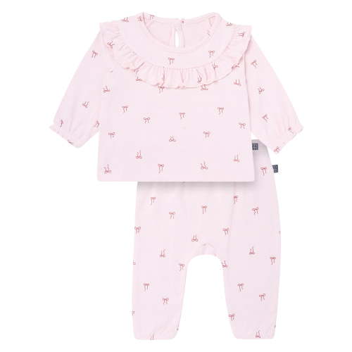 Modern Moments by Gerber Baby Girl Hacci Outfit Set With Ruffle, 2-Piece, Sizes 0/3 Months -24 Months