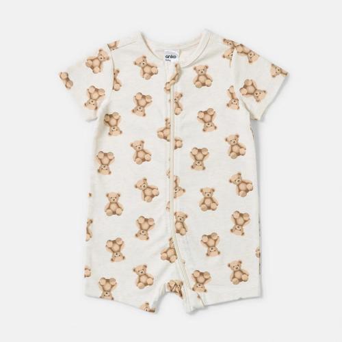 Short Sleeve Zip Romper - Kmart