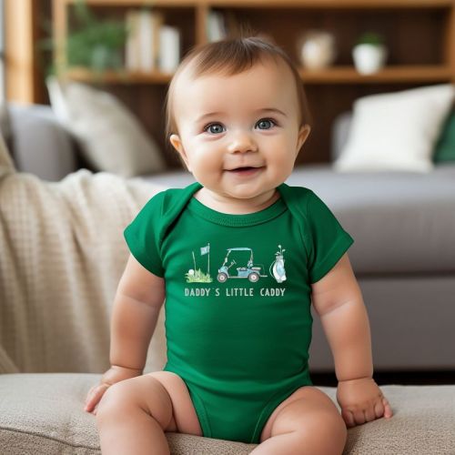 The Juniper Shop Golf Daddy's Little Caddy Baby Short Sleeve Bodysuit