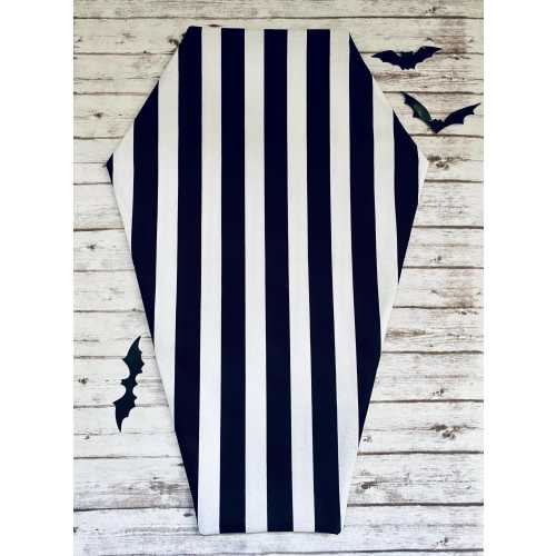 Spooky Gothic Unusual Strange Stripes Coffin Burp Cloth Newborn Baby Ghoul Monster