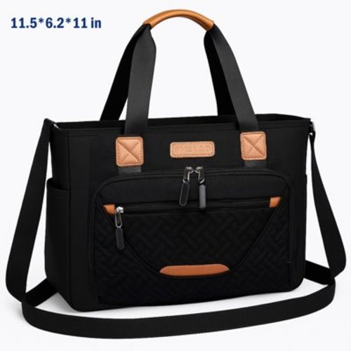 Diaper Tote Bag, Large Diaper Bag with 16 inch Laptop Compartment, Defahn Crossbody Toddler Baby Bags for Boys, Travel Black Diaper Bag