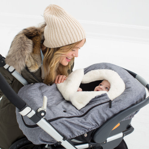 Stroll & Go Car Seat Cover - Heather Gray