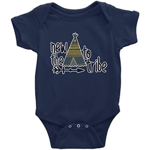 New to The Tribe Baby Boy Girl Onesie Newborn Organic Bodysuit Romper