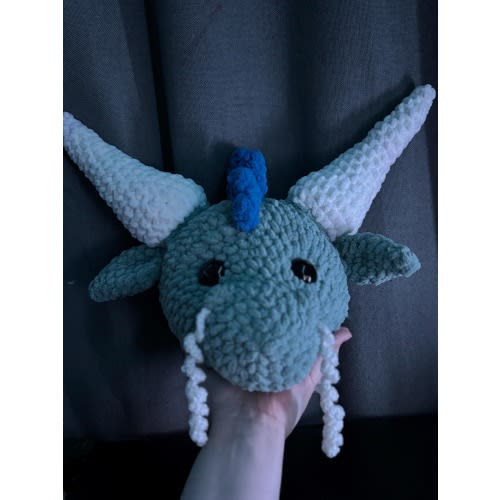 Trophy Dragon Head Crochet | Christmas Decor Amigurumi | Wall Mounted Decor