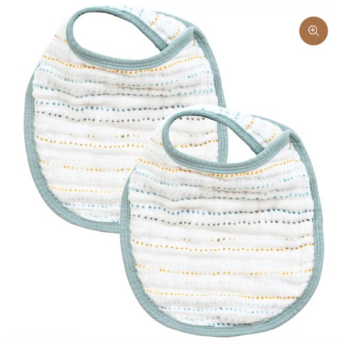 Cloud Muslin™ Bib 2 Pack - Conrad/Steel