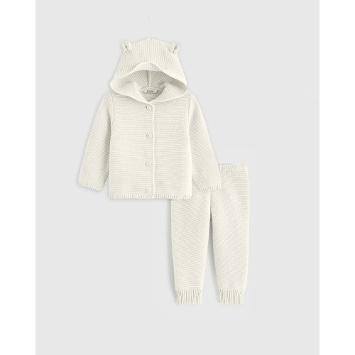 100% Organic Cotton Sweater Set in Ivory