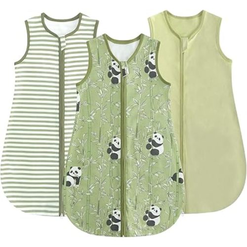 JiAmy Baby Sleeping Bag Cotton Sleep Sack 2 Pack, Unisex Baby Wearable Blanket for Newborn & Infant 0-24 Months