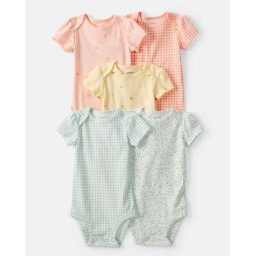 Baby Girl 5-Pack Fruit Multipack Bodysuits - Orange/Green/Yellow | Carter's