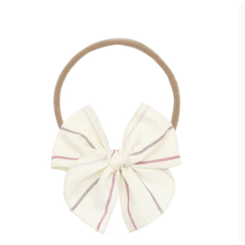 Heirloom Bow - Purple Stripe Headband