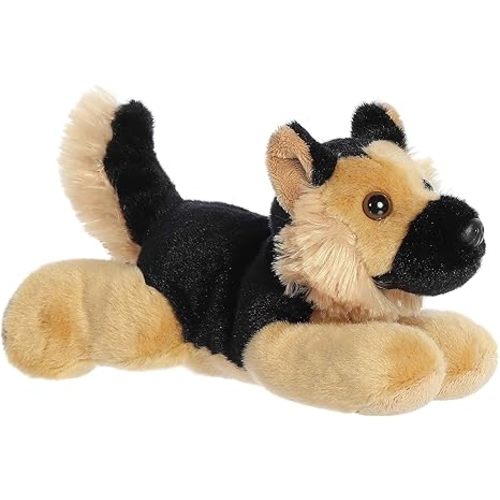 Aurora® Adorable Mini Flopsie™ Shep™ Stuffed Animal - Mini Companions Ready for Playful Adventures - for Kids All Ages, Toddlers, Adults, and Families - Black 8 Inches