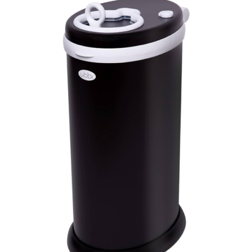 Ubbi Steel Diaper Pail, Odor Locking, No Special Bag Required, Award-Winning, Registry Must-Have, Matte Black
