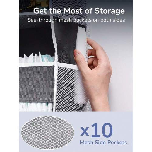 1 Pack Over Door Organizer With 5 Large Pockets 10 Mesh Side Pockets, 44 Lbs Weight Capacity Hanging Storage Organizer With Clear Window Kids Toys, Shoes, Diapers, Dark Grey, 5 Layers Love Valentine | SHEIN USA