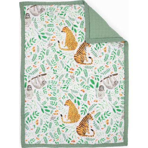 Toddler Cotton Muslin Comforter, Jungle