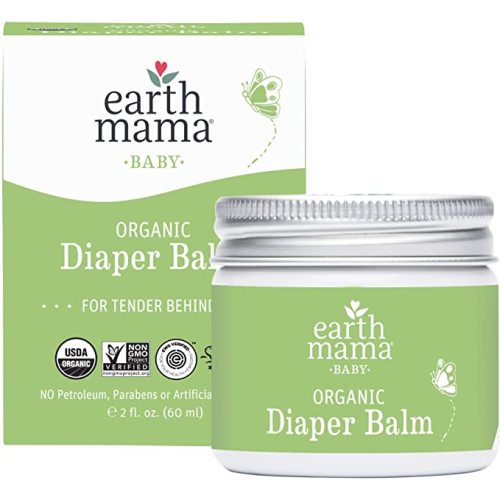 Earth Mama Organic Diaper Balm Multipurpose Baby Ointment | EWG Verified, Petroleum & Fragrance Free with Calendula for Sensitive Skin, 2-Fluid Ounce - 2.03 Fl Oz (Pack of 1)
