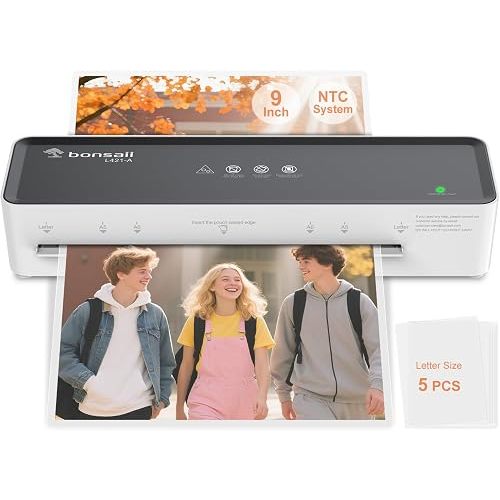 Bonsaii 9 Inch Thermal Laminator Machine, Compact Photo Laminating Tool