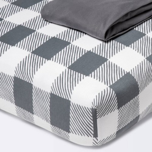 Fitted Jersey Crib Sheet - Cloud Island™ - Gray - 2pk