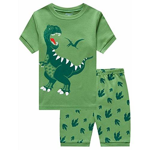 Akyzic Little Boy Short Pajamas Sets for Toddler Sleepwear Summer 2 Piece kids Pjs 2-7T