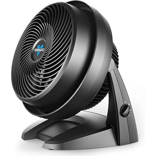 Vornado 630 Mid-Size Whole Room Air Circulator, 3-Speed, Floor Fan for Bedroom, Office, Home, Adjustable Tilt Head, 9 in, Quiet Cooling, Large Electric Fan, Black