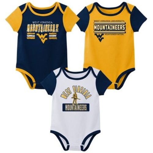 NCAA West Virginia Mountaineers Infant Boys' 3pk Bodysuit