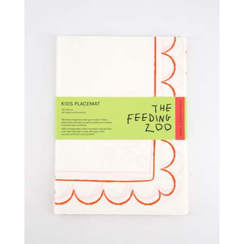 Red Scalloped Compostable Placemats