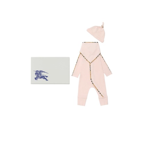 Stretch Cotton Three-piece Baby Gift Set, 3M