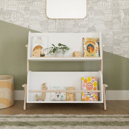 Babyletto Tally Storage and Bookshelf - White and Washed Natural