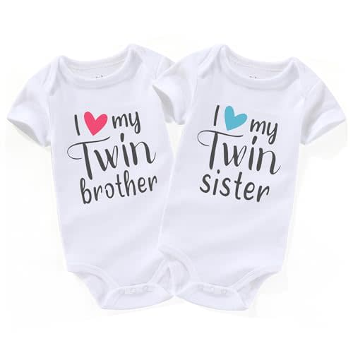 AIZFFZY Twin brother sister infant items must haves twins essentials boys outfits baby clothes boy and girl