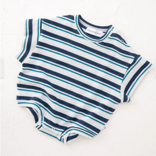 Corfu Stripe Knitted Tshirt Romper