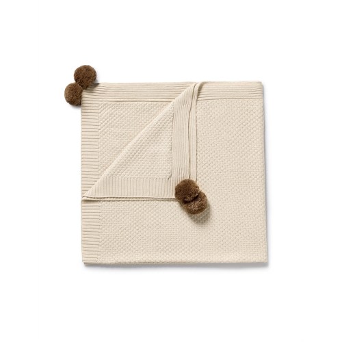 Wilson & Frenchy Cream Organic Knitted Blanket | David Jones