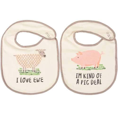 I Love Ewe Bib Set