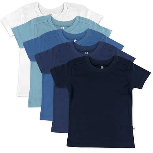HonestBaby Baby Toddler & Kids' 100% Organic Cotton Short Sleeve T-Shirts (10-Pack)
