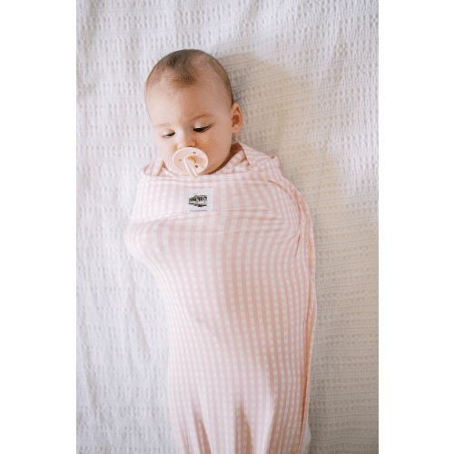 Pink Gingham Swaddle