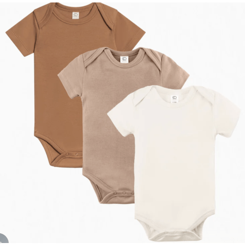 3-Pack Short Sleeve Bodysuit Bundle - 0-3 mos