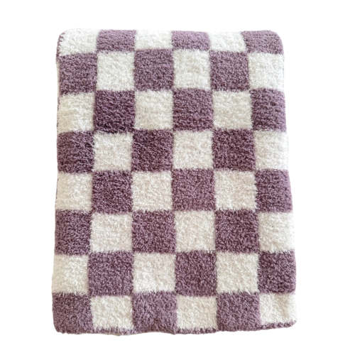 Phufy® Bliss Checkerboard Blanket, Violet